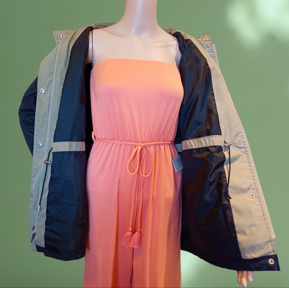 Liz Claiborne Midweight Anorak Black Water Resistant Outerwear Hooded Jacket - Picture 13 of 16